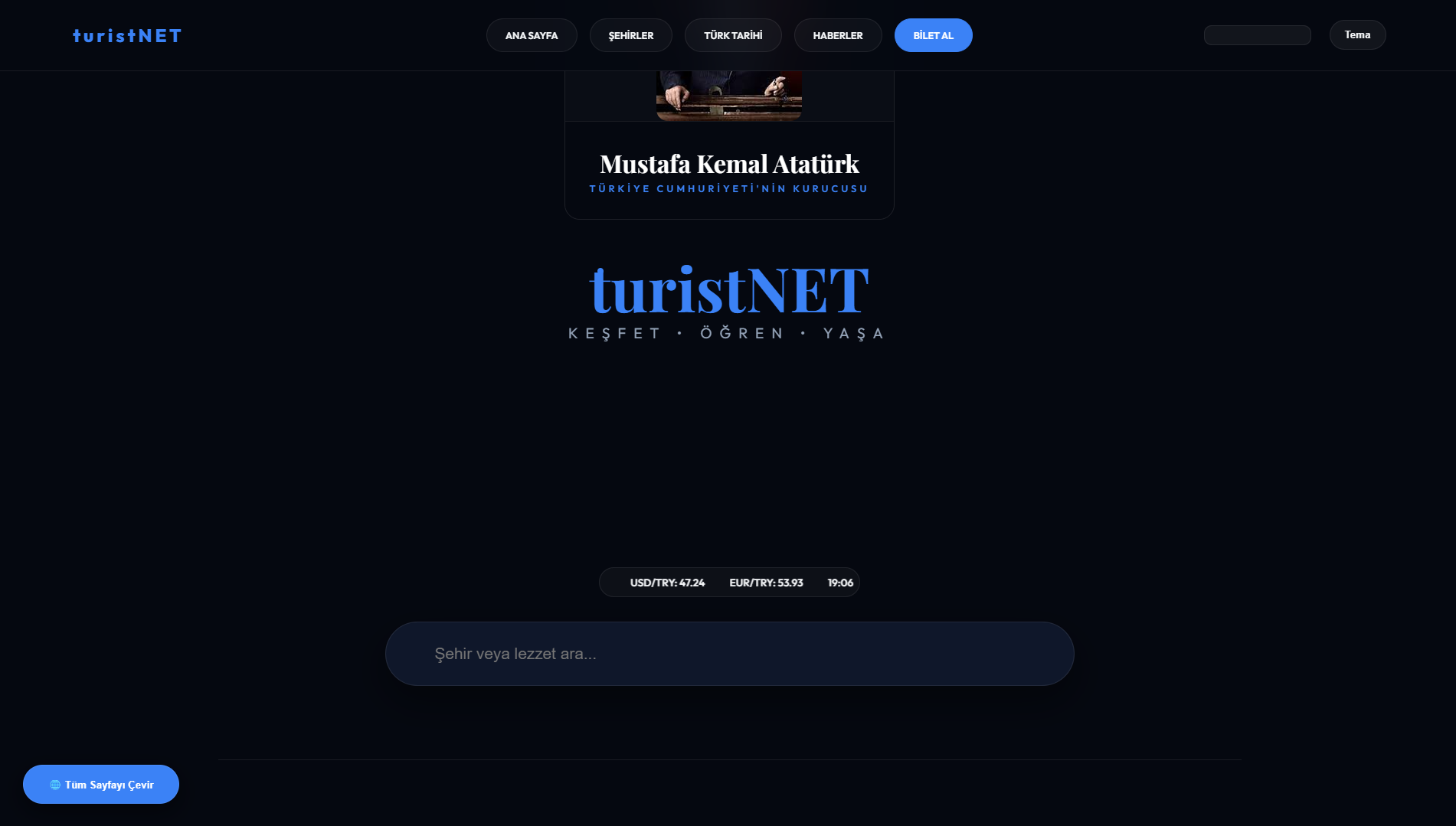 Proje 3 - Turist Net